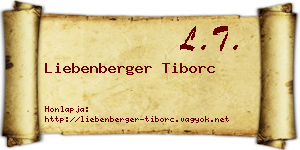 Liebenberger Tiborc névjegykártya